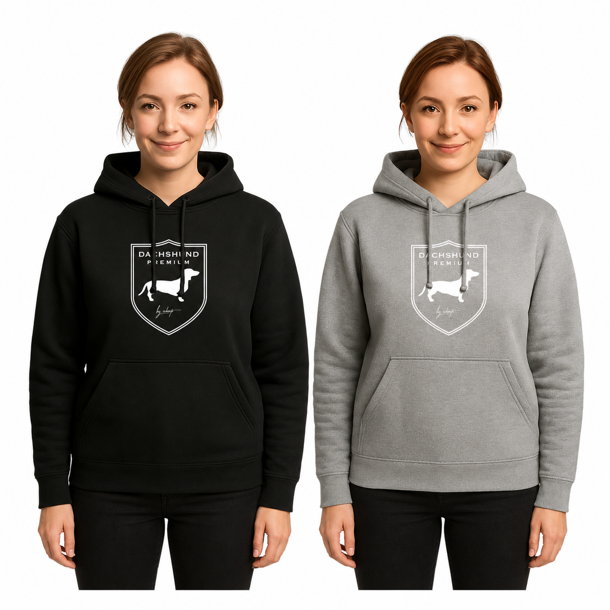 Dackelhoodie „Dackelwappen“, Ansicht 3