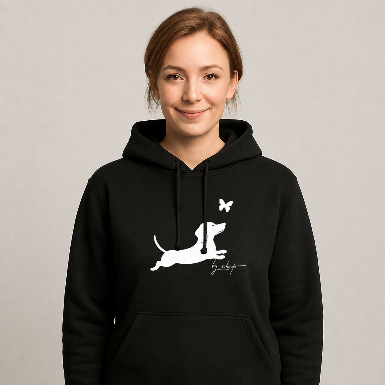 Dackelhoodie „Schnumetterling“, Ansicht 4
