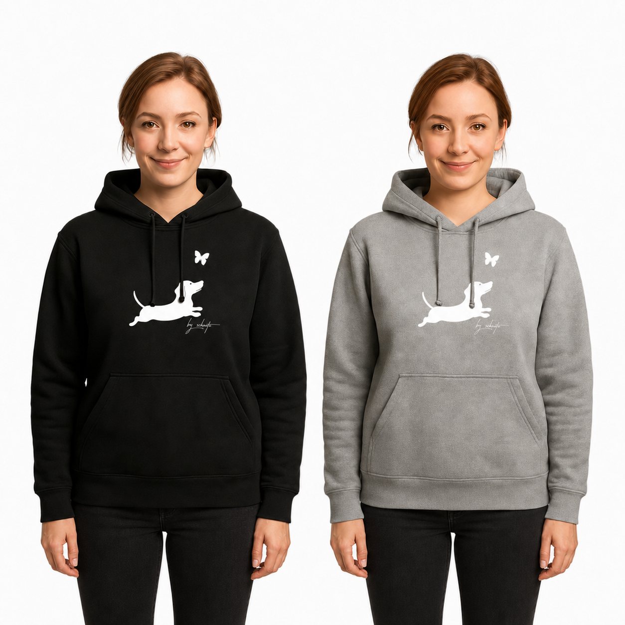 Dackelhoodie „Schnumetterling“, Ansicht 2